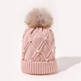 thumbnail image 5 of Beanie for Women Winter Hat Solid Color Riding Knitted Cap Costume Accessories Pink, 5 of 8