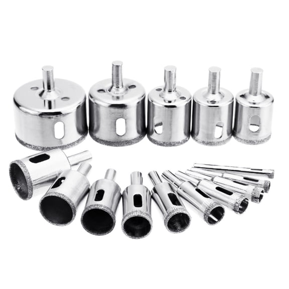 Hole Saw,Set Ceramic Tile Saw Drill Bit Saw Tool 6-50mm Ceramic Tile Saw Drill Bit Set Bit Set Ceramic 15pcs Saw Drill Saws Hxber Xibany