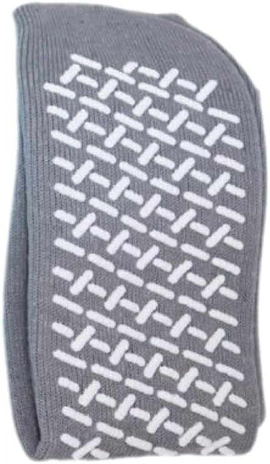 Comfort Axis 6 Pairs of Single Sided Non-Skid Travel Slipper Ankle Socks, Gray (XX-Large)