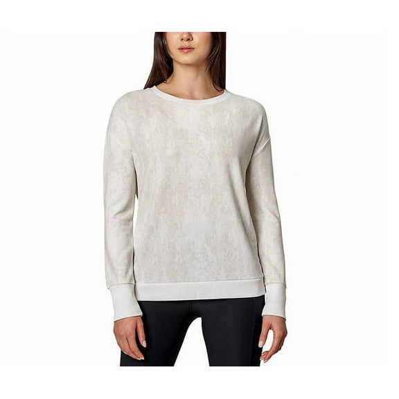 Mondetta Ladies' Size XS, Lightweight Printed Top Pullover Sweatshirt, Tan