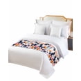 thumbnail image 2 of Xipuska Colorful Ink Splash Bed Runners for Queen Size Bed, Decorative Bed Throws for Foot of Bed, Modern Abstract Watercolor Bed Runner Sofa Throw Bedding Scarf Protector Slipcover for Bedroom/Hotel, 2 of 6
