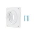 thumbnail image 3 of Unique Bargains 4 Inch Dryer Vent Wall Plate Adapter Ventilation Duct Flange White, 3 of 5
