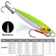 thumbnail image 2 of Señuelo para Pesca Vertical Metal Cebo Duro Artificial Curricán Jigging Trucha () Verde, 2 of 3