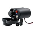thumbnail image 1 of Motorcycle USB Charger Phone 12V Cigar Lighter Socket Dual USB Motorcycle Lighter Socket Charger Waterproof, 1 of 10