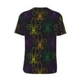 thumbnail image 3 of Haiem Hip Hop Hipster Baseball Jersey Button Down Shirts Sports Uniforms Men Women Jersey(Mardi Gras Carnival,Large), 3 of 9