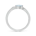 thumbnail image 2 of Angara Natural 0.55 Ct. Aquamarine with Diamond Fashion Ring in 14K White Gold for Women (Ring Size: 3.5), 2 of 10