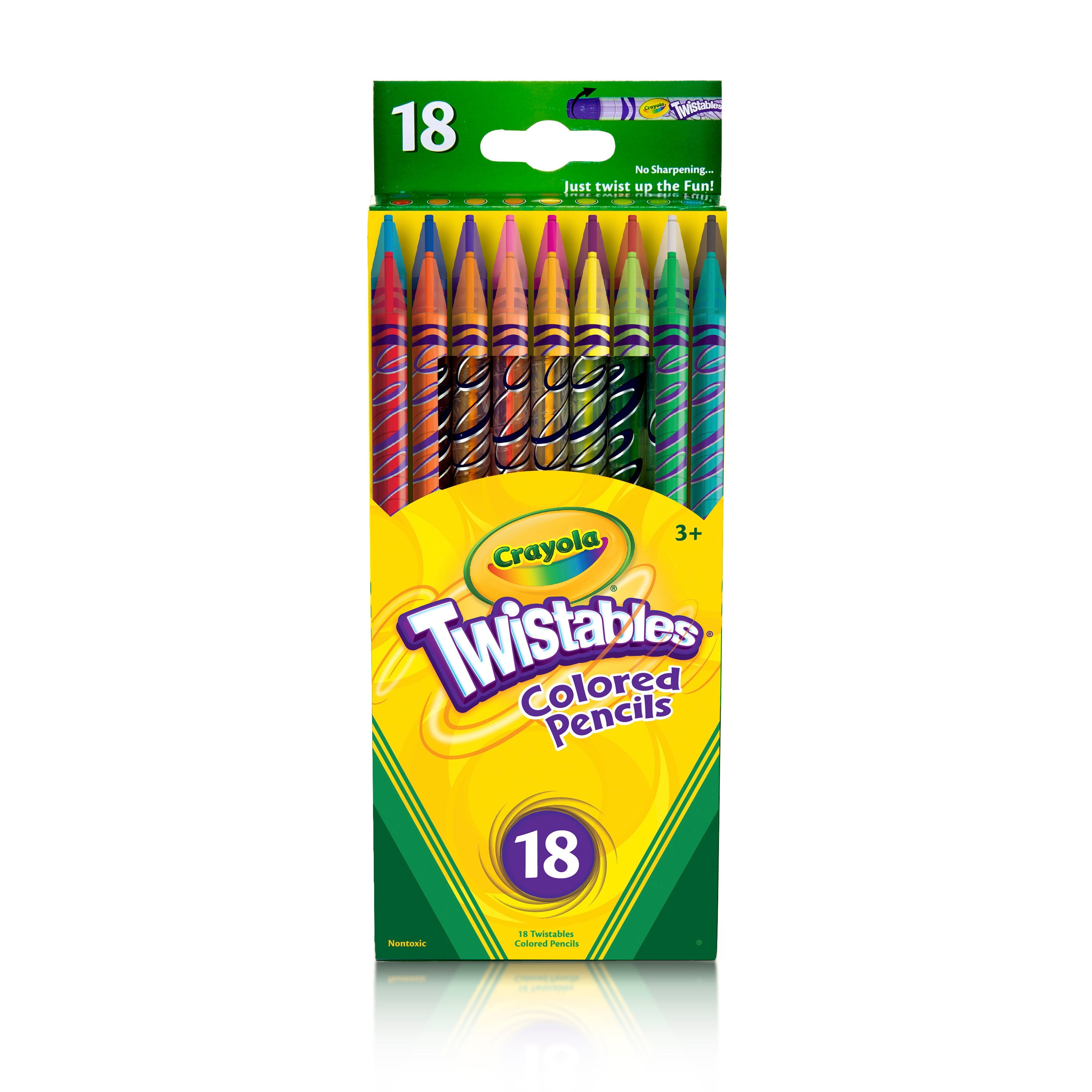 Crayola Twistables Colored Pencil Set, 18Colors