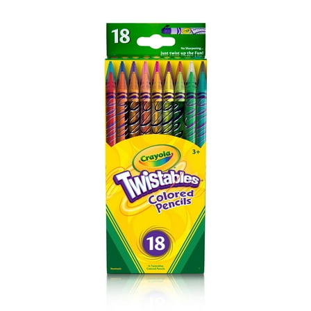 Crayola Twistables Colored Pencil Set, 18-Colors