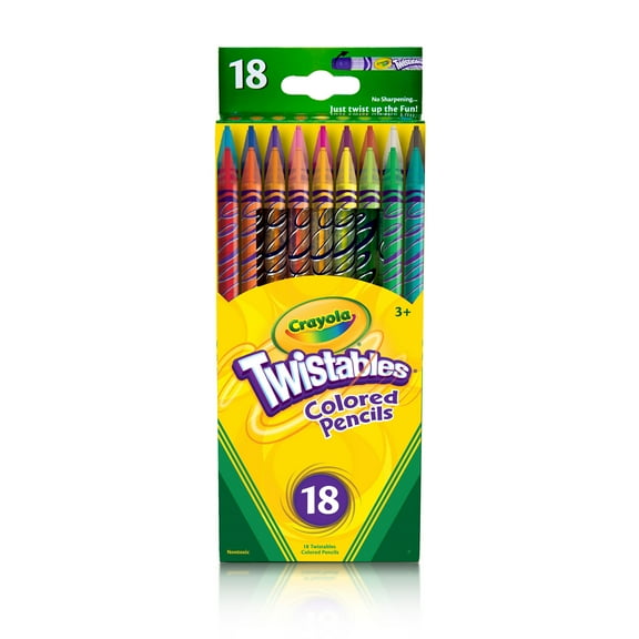 Crayola Twistables Colored Pencil Set, 18-Colors