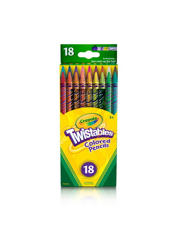 Crayola Twistables Colored Pencil Set, 18-Colors