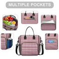thumbnail image 2 of Red and White Checkered Pattern Insulated Leakproof Lunch Box for Women, Large Lunch Bag for Tween Teen Adult, Loncheras Para Mujer for Work Beach Travel Picnic Camping, 2 of 6