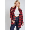 thumbnail image 2 of Women's Long Sleeve Plaid Oversized Shacket, 2 of 18