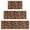 Black and Brown Leopard Print-1, variant on Black and Beige Leopard Print Kitchen Rugs Set Of 3, Non Slip Washable Kitchen Runner Rugs, Decorative Floor Mats for Sink Laundry and Home Use, 17"x30" + 17"x47" + 17"x59"