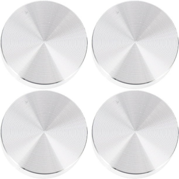 Adaptador de disco circular de aluminio de 4 piezas para tapas de vidrio para mesas de té de vidrio
