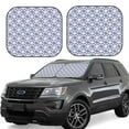 thumbnail image 6 of Kdxio Plaid Flowers Print 2-Piece Sun Shade Front Windshield - Foldable Car Front Window Sunshades for Most Sedans SUV Truck, 6 of 6