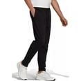 thumbnail image 2 of Adidas Men's Essentials Fleece Regular Tapered Pants, Black/White, Small, 2 of 4