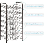 7-tier Adjustable Can Holder for Kitchen Pantry Cabinet Organizer, Brown