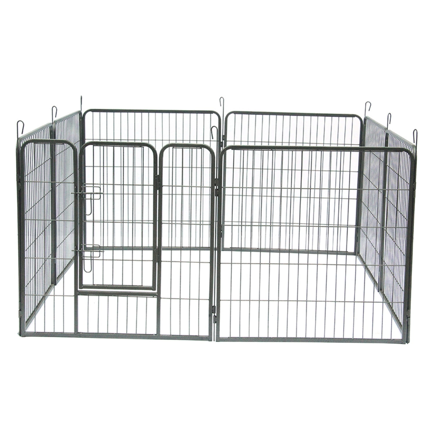 Pefilos 31" Dog Playpen for Outdoor, 8 Panels Puppy Pen Dog Fence Exercise Pen with Doors, Black M Pefilos 31" Dog Playpen for Outdoor, 8 Panels Puppy Pen Dog Fence Exercise Pen with Doors, Black M