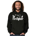 thumbnail image 4 of Funny First Responder The Firefighter Men's Big & Tall Graphic Hoodie Brisco Brands 2X, 4 of 6