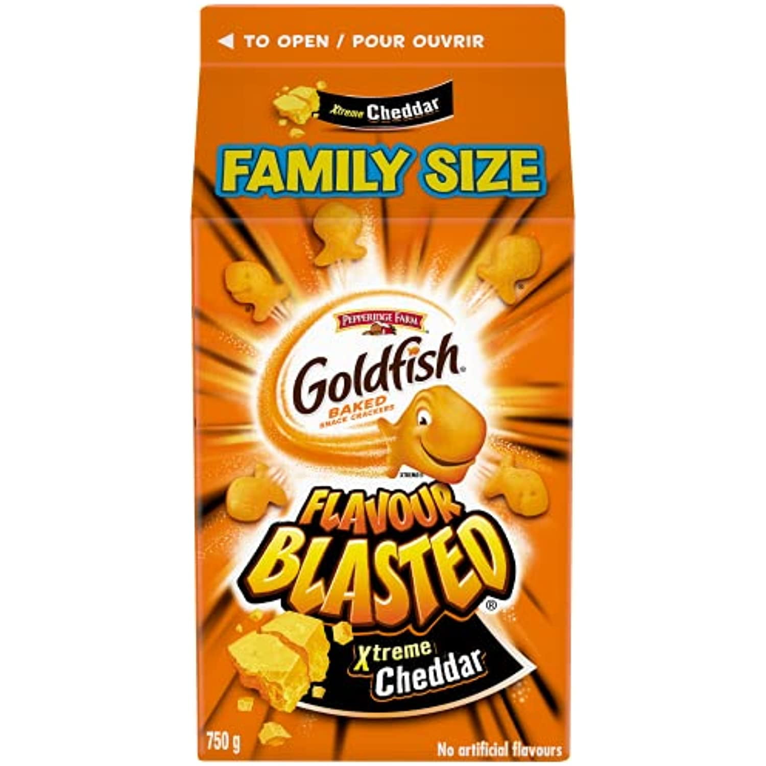Pepperidge Farm Goldfish Flavour Blasted Xtreme Cheddar Crackers, 750G