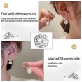 thumbnail image 3 of Pendientes de tuerca Sirena Perla Animal Minnieouse para Navidad Halloween Acción de Gracias, 3 of 6