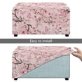 thumbnail image 5 of Xoenoiee Butterfly Cherry Blossom Print Ottoman Cover Rectangle, Stretch Thick Ottoman Slipcover Washable Storage Ottoman Cover Foot Stool Cover with Elastic Bottom for Living Room, S, 5 of 7