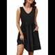 thumbnail image 3 of Vestidos de Verano para Mujer 2025, Informales, Sin Mangas, para Vacaciones en la Playa, Fluidos, Midi, con Bolsillos. Negro L, 3 of 5