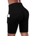 thumbnail image 3 of LEEYNEER Plus Size Shorts  Womens Athletic Shorts  Women Basic Slip Bike Shorts  Compression Workout Leggings Yoga Shorts  Comfy Beach Shorts  Yoga Pants  Cycling Sport Shorts Black L, 3 of 5