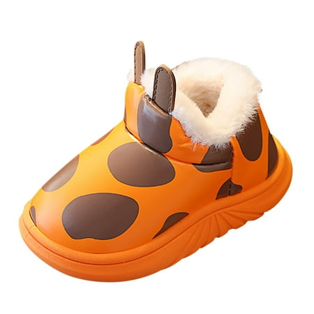 

XINSHIDE Shoes Girls Boys Home Slippers Water Proof Warm Cartoon House Slippers For Toddler Lined Winter Indoor Shoes Unisex Baby Shoes