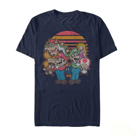 Nintendo Men's Super Mario Retro Friends T-Shirt (Super Best Friends Mohammed)
