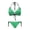 White Polka Dot Pattern, variant on Uourmeti Green White Polka Dot Halter Triangle Bikini Set - Sexy Tie Side Two Piece Swimsuit for Beach Vacation & Pool Party