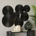 thumbnail image 2 of DecMode Black Wood Carved Pinwheel Plate Wall Decor, 2 of 7