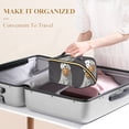 thumbnail image 3 of FORMRS Makeup Bag Travel Cosmetic Organizer for Women Fold Flat Zipper Pouch with Handle, White Halloween Dog, 3 of 8