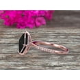 thumbnail image 5 of Princess Cut Black Diamond Moissanite Engagement Ring On 10k Rose Gold Wedding Ring Anniversary Ring Carat Weight 1.75 Unique Look Specialized for Brides, 5 of 6