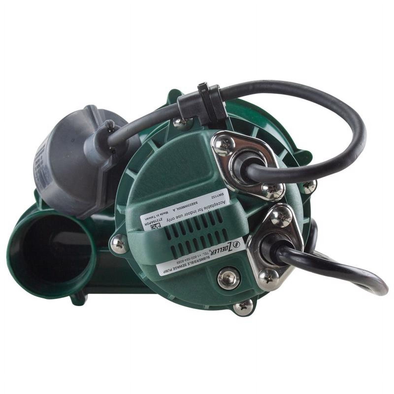 Zoeller 1261-0001 Sewage Pump, 1/3HP