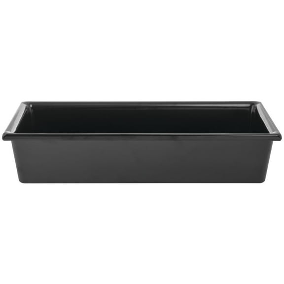 HUBERT SmartFit 1/3 Size Black Melamine Cold Food Pan - 6 7/10"L x 12 2/5"W x 2 1/2"D
