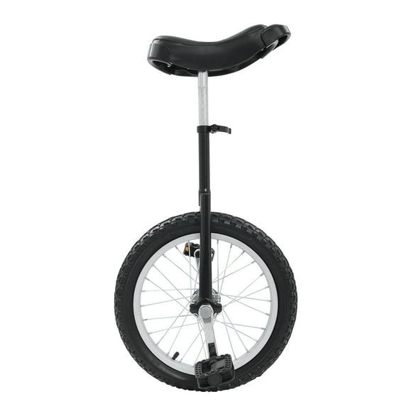 16 Inch Unicycle for Kids & Adults - Adjustable Height (28-32") with Non-Slip Pedals, 110lbs Capacity - Ideal for Fitness & Balance Training