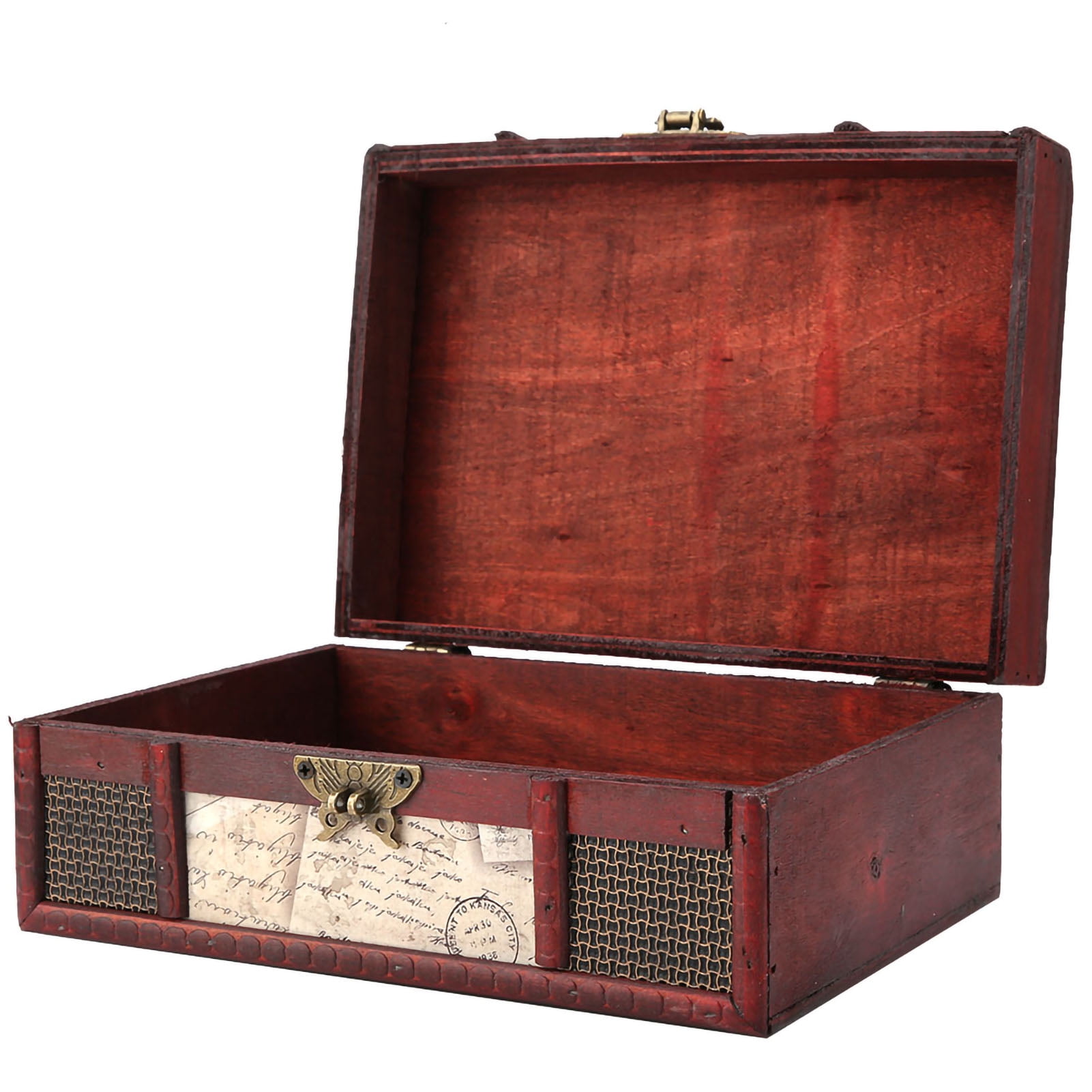 Vintage Wooden Storage Box Antique Old Decorative Storage
