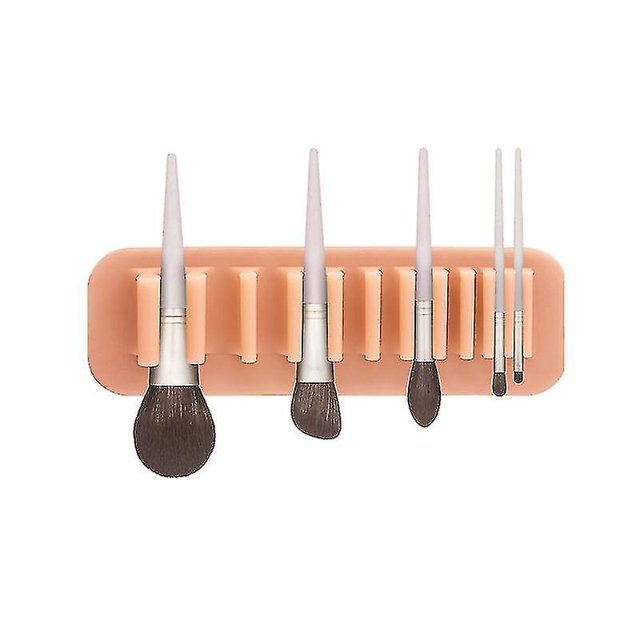 Soporte de silicona para brochas de maquillaje, montado en la pared, suave, duradero, reutilizable, cómodo, fácil operación, traje para baño y dormitorio
