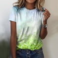 thumbnail image 2 of Meichang Hauts de la Saint-Patrick pour Femmes T-Shirts Imprimés Trèfle Chanceux Tunique Décontractée Manches Courtes Chemise Douce Confortable Col Rond Blouses pour Femmes Haut Irlandais de la Saint-Patrick, 2 of 4