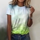thumbnail image 1 of Fiudx Liquidación de Ofertas Flash San Patricio Día Moda Mujer Cuello Redondo Casual Manga Corta Impreso Señoras Tops Blusa, 1 of 4