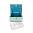 thumbnail image 4 of Dritz Rectangular Sewing Basket, Small, Blue Retro, 4 of 5