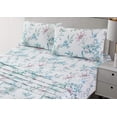 thumbnail image 3 of Floral Printed Sheet Set King Soft Microfiber Botanical Bed Sheets Extra Deep Pocket Pieces, 3 of 6