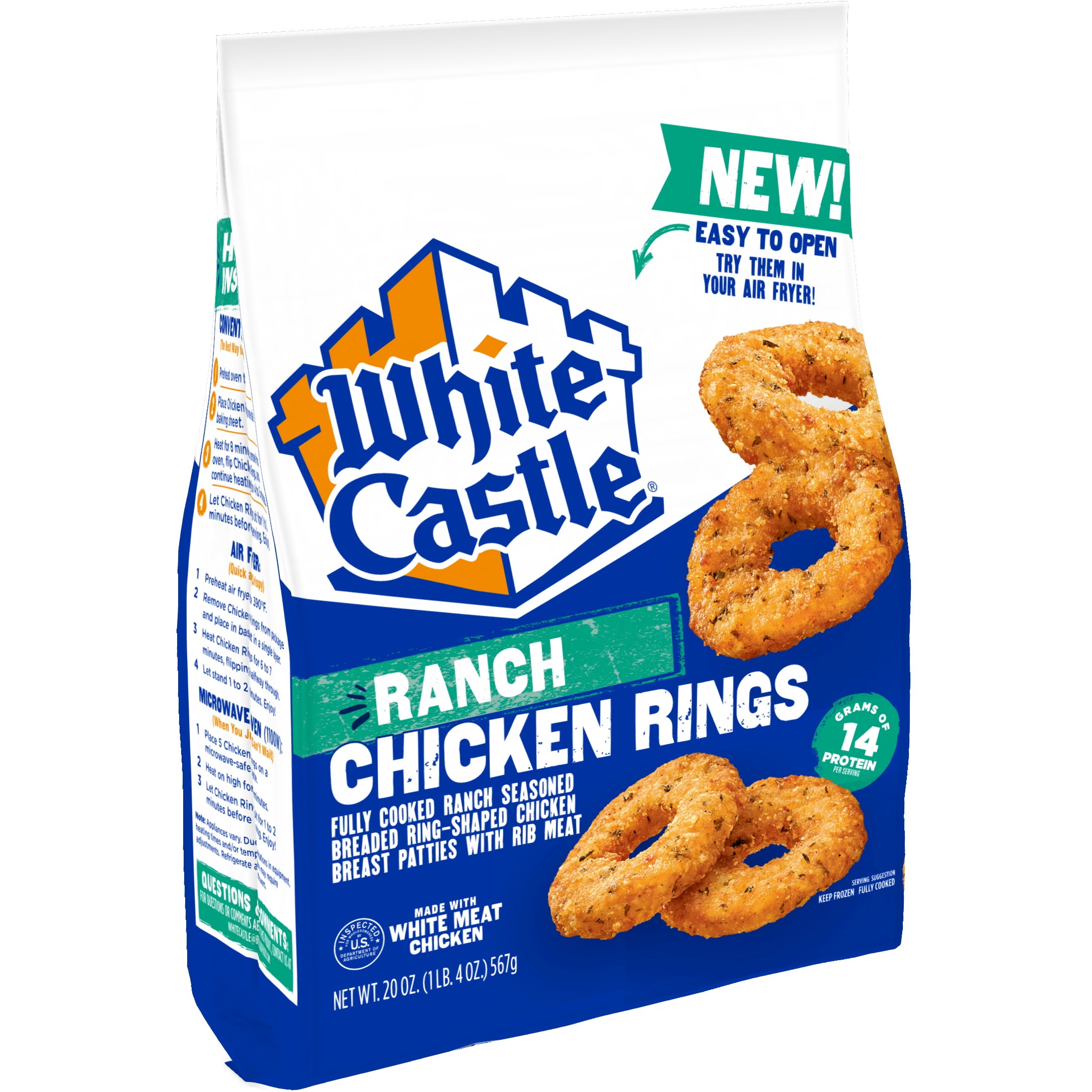 White Castle Chicken Rings Ranch 20oz Bag (Frozen Chicken)
