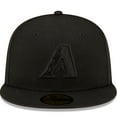 thumbnail image 2 of Men's New Era  Arizona Diamondbacks  Black on Black 59FIFTY Fitted Hat, 2 of 6