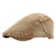 thumbnail image 3 of Vintage British Beret for Men and Women Classic Cabbie Hat Golf Flat Cap Voboom Newsboy Hats for Men Soft Breathable Unisex Daily Wear (Khaki), 3 of 3