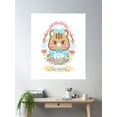 thumbnail image 2 of Cute Kawaii Cottagecore Tea Party Poster Wall Art, Modern Wall Decor For Living Room Bedroom, 8x12 UNFRAMED, 2 of 3