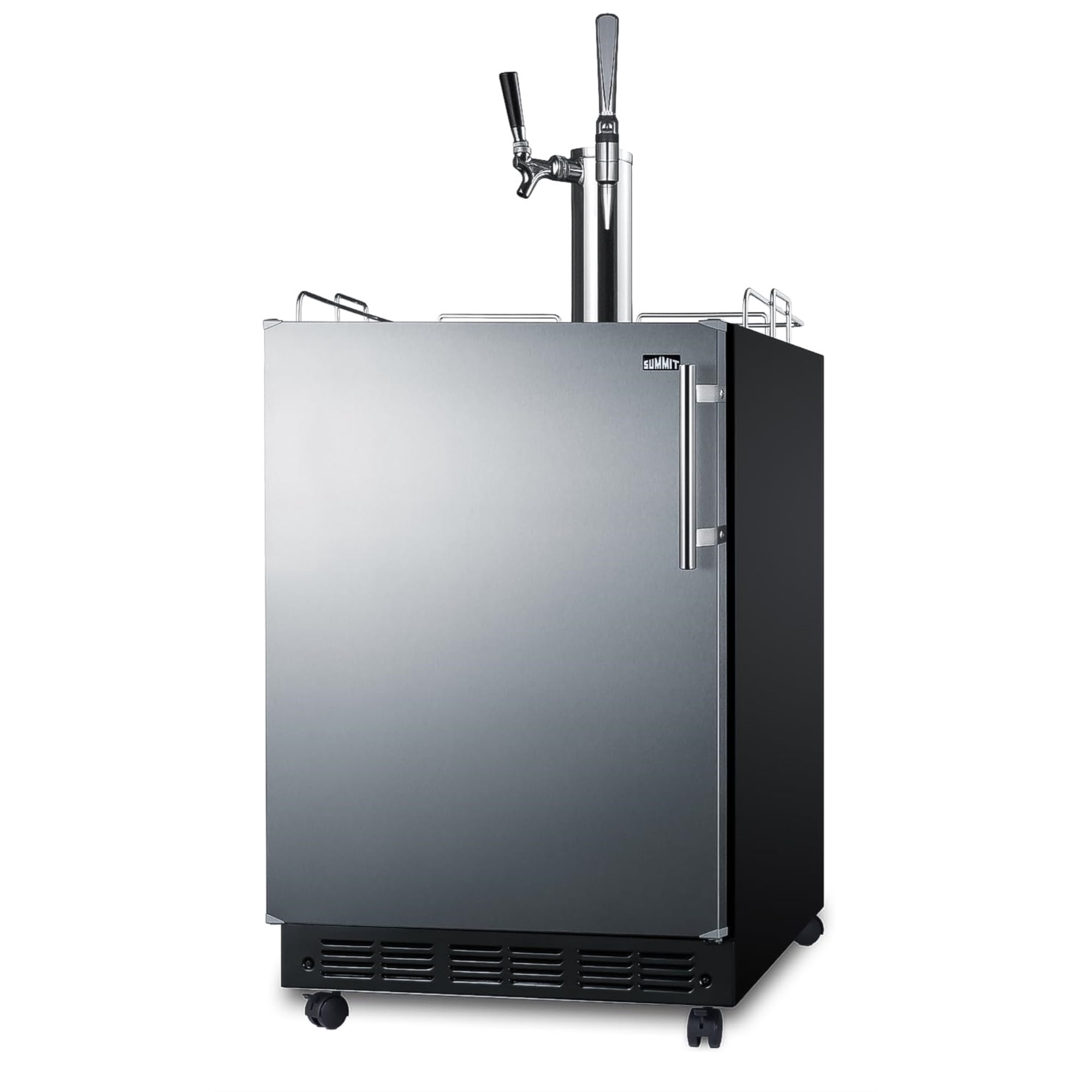 Summit Sbc7brcm2lhd 24" Wide 5.3 Cu. Ft. Free Standing Double Tap Coffee Kegerator -