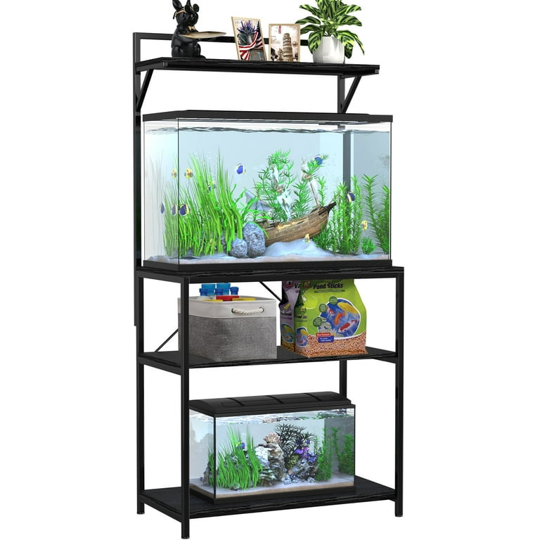GDLF 20-29 Gallon Fish Tank Stand with Plant Shelf, Aquarium Stand with  Storage Shelf