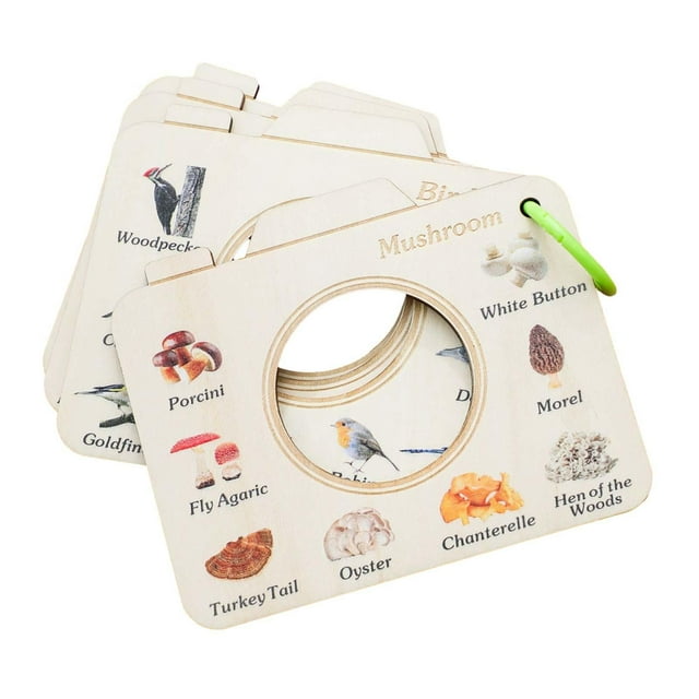 Juguete de aprendizaje de madera, tablero cognitivo de aventura al aire libre, portátil, para preescolar, desarrollo de aves, flores, hierbas y planta